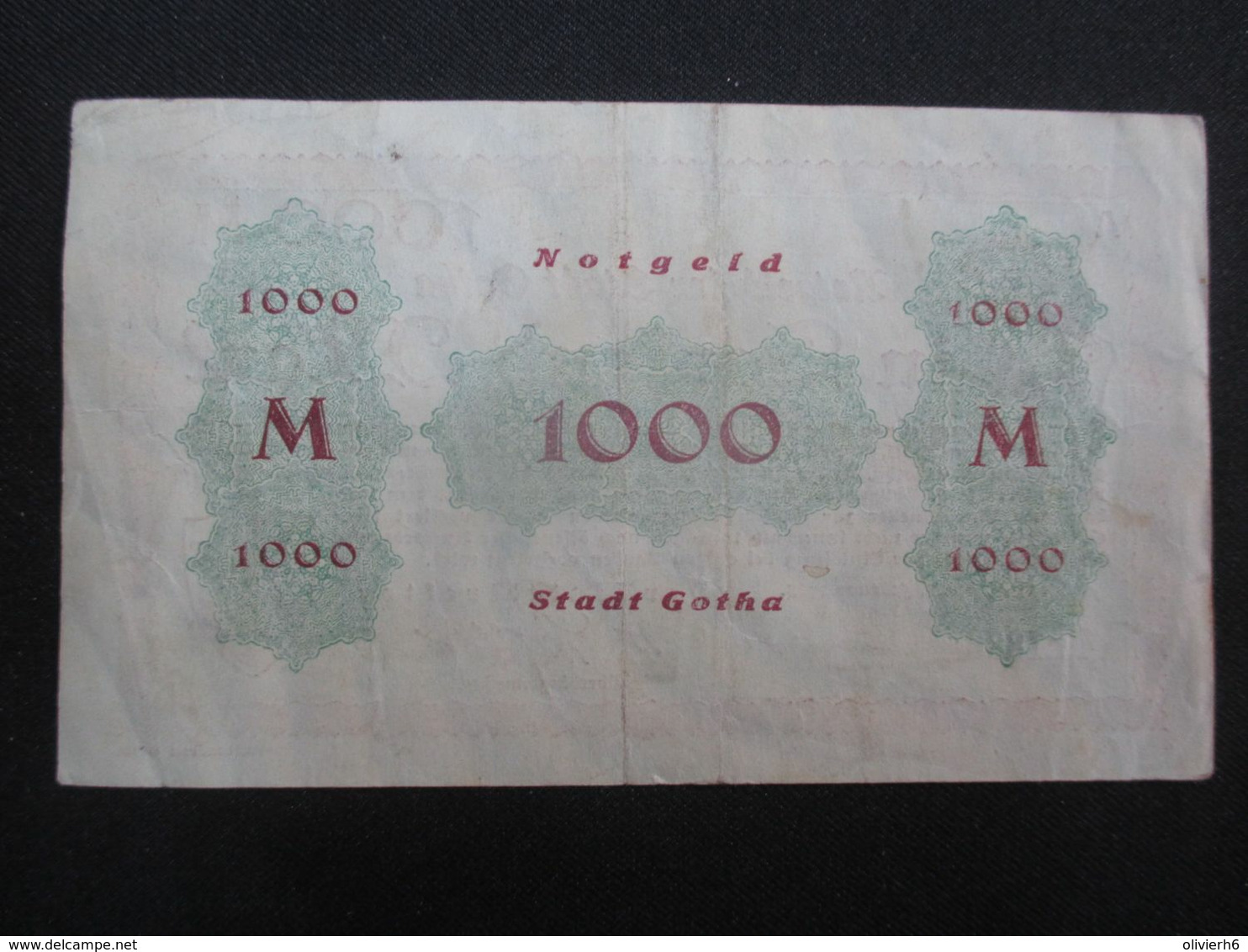 VP BON DE NéCESSITé / NOTGELD (V07) DEUTSCHLAND ( 2 Vues) STADT GOTHA - 1000 Mark 1925 - Monetari / Di Necessità