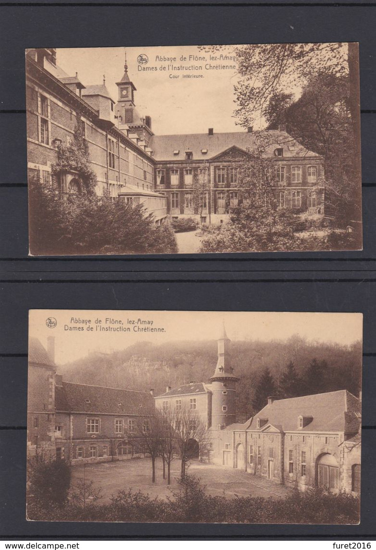 ABBAYE DE FLONE DAMES DE L INSTRUCTION CHRETIENNE  / 2 CARTES - Amay