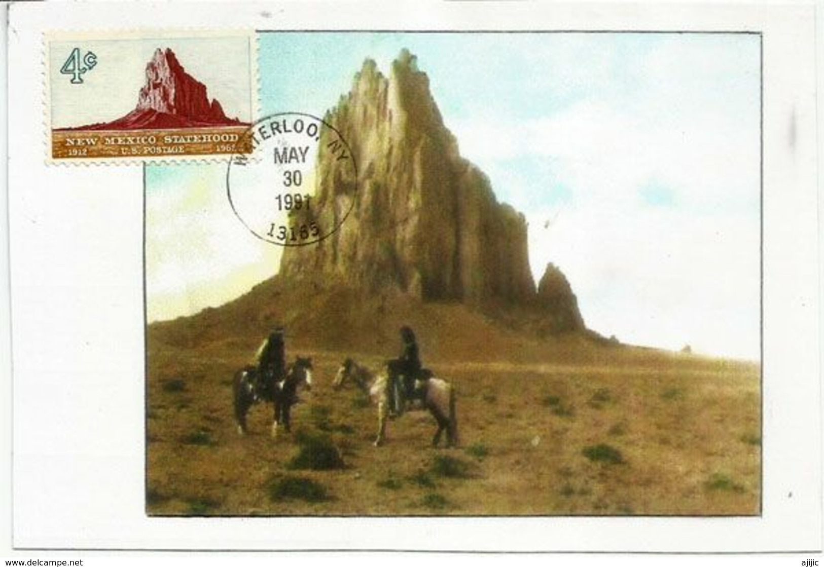 USA. Shiprock: Rock Formations In New-Mexico (2,187 M) Maxi-card - Maximum Cards