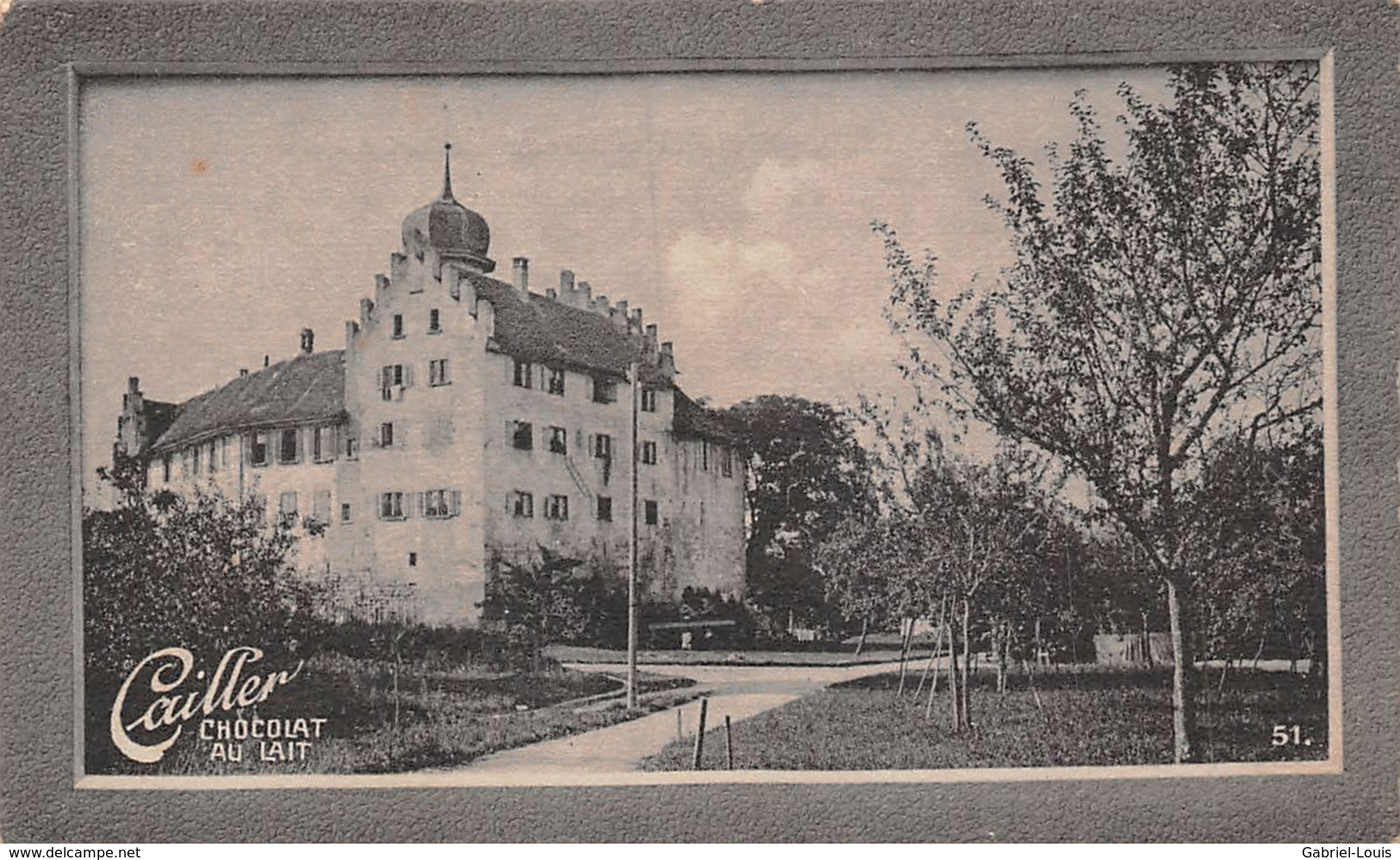 Château De Bürglen Thurgovie 1079 Zaehringen 1408 Klingenberg  Cailler 51  Chocolat Au Lait - Texte Au Dos  (~10 X 6 Cm) - Nestlé