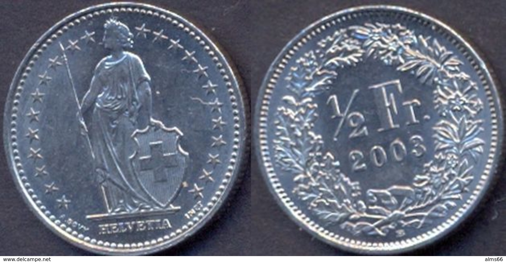 Switzerland Swiss 1/2 Franc (50 Rappen) 2003 AXF - Otros & Sin Clasificación