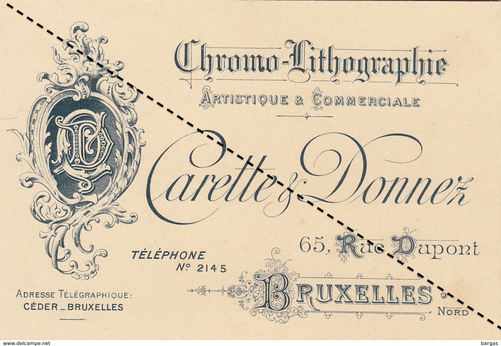 1893 Carte Chromo Liyhographie Carette Donnez Bruxelles - 1800 – 1899