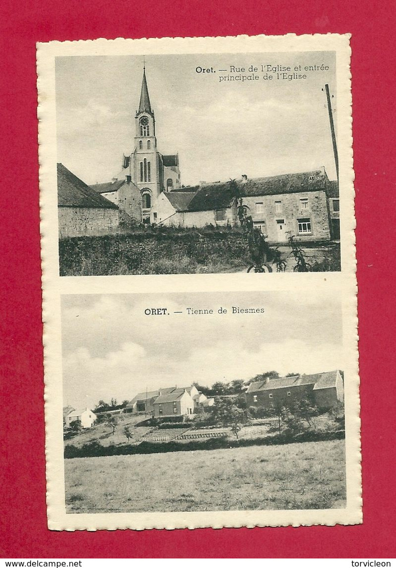 C.P. Oret  = Rue  De L' Eglise Et  Entrée Principale  De  L' Eglise  +  Tienne De  BIESMES - Mettet