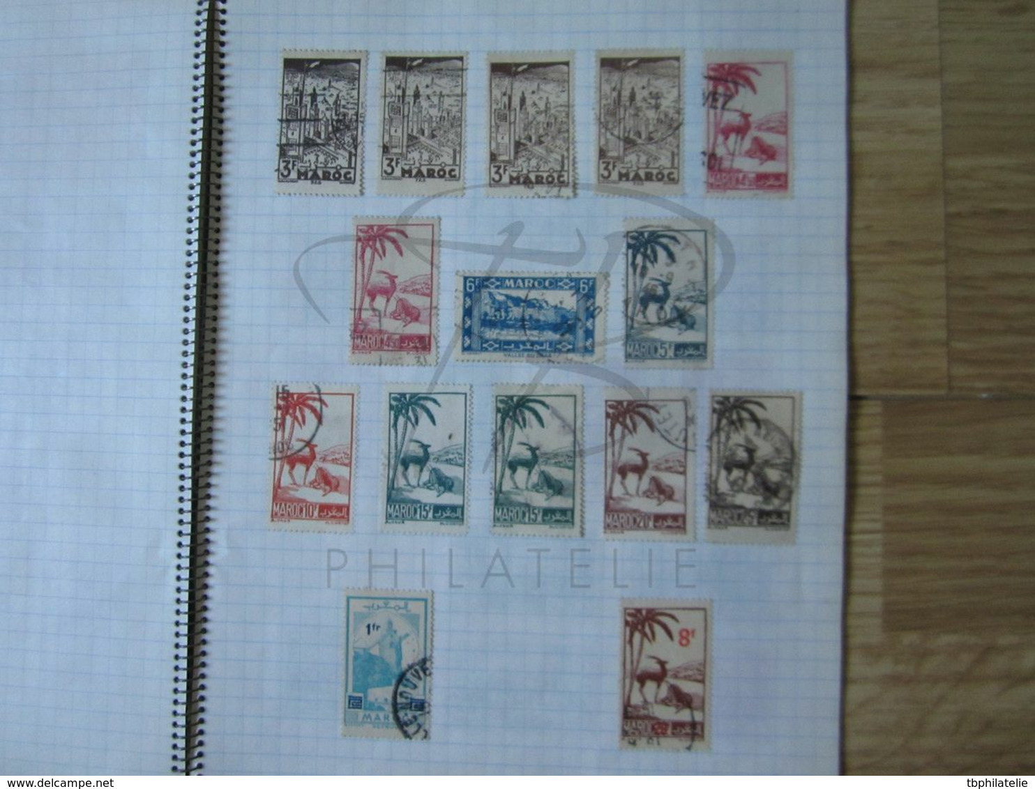 LOT DE + 250 TIMBRES DU MAROC