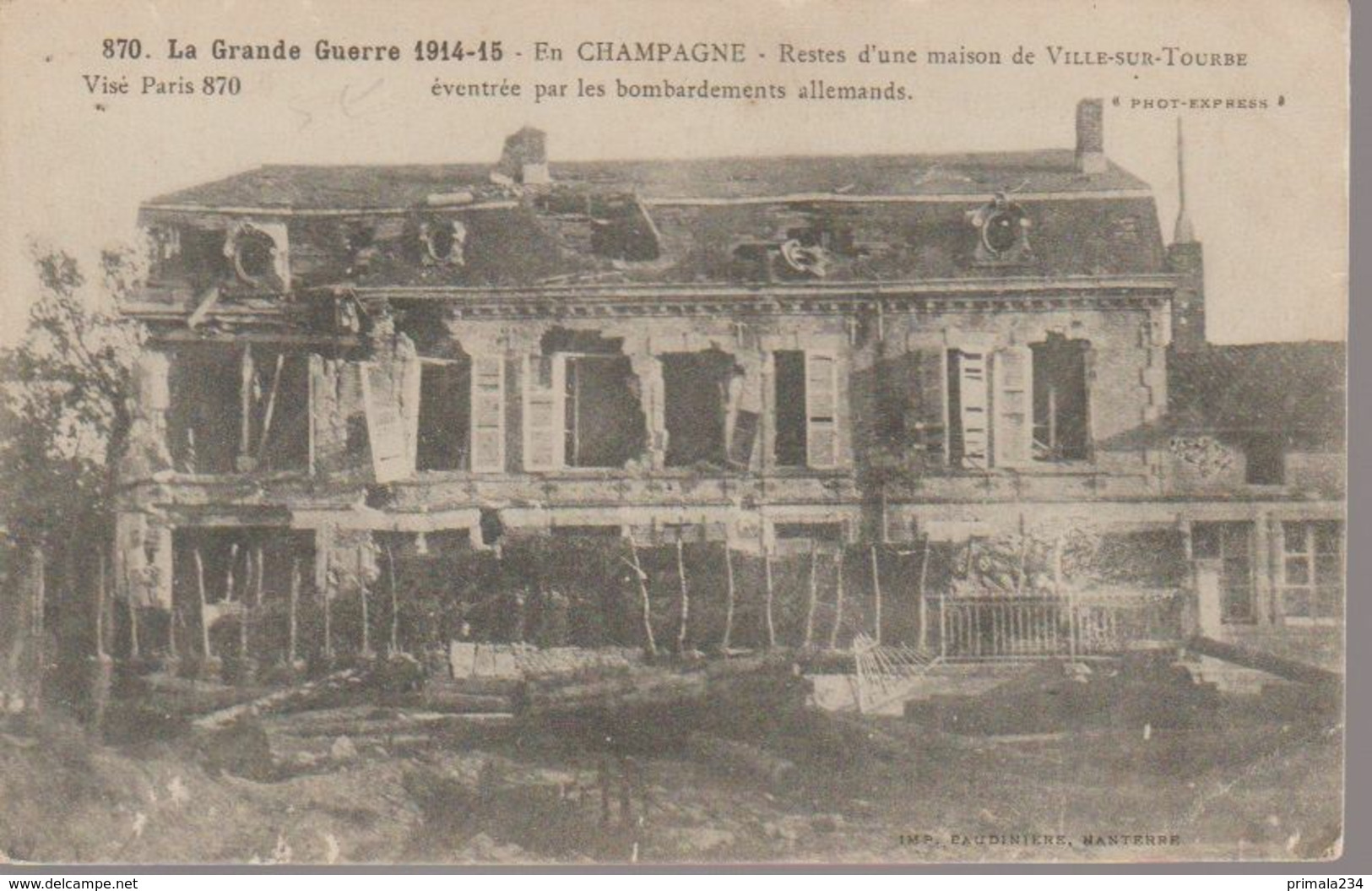 VILLE SUR TOURBE - RUINES D UNE MAISON - Ville-sur-Tourbe