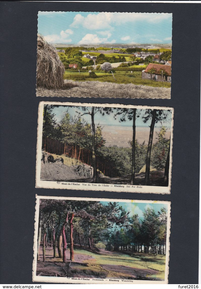 MONT DE L ENCLUS   /  LOT  3  Cartes Vue Sur Ruyen Kluisberg , Trou De L Enfer , Promenade - Mont-de-l'Enclus