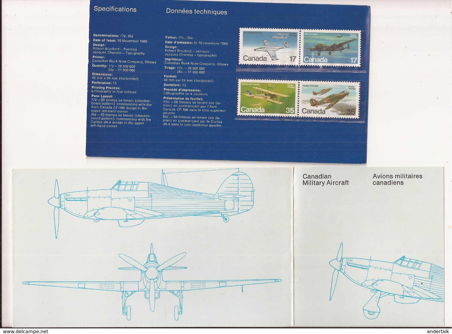 (AZK) Sobres Canada, Presentation Pack, Military Aircraft - Andere & Zonder Classificatie