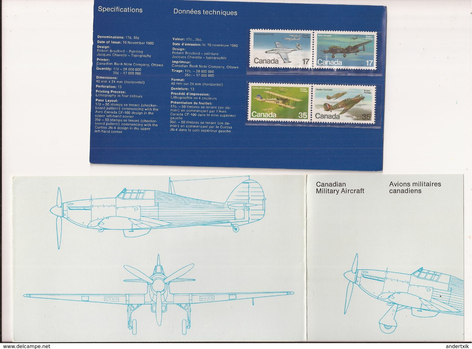 (AZK) Sobres Canada, Presentation Pack, Military Aircraft - Altri & Non Classificati