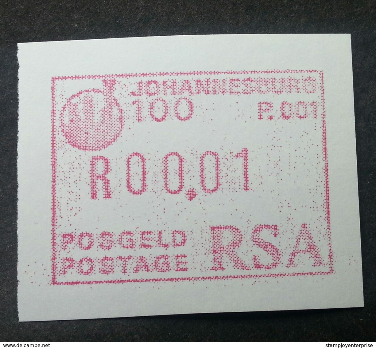 South Africa RSA JOHANNESBURG 1986 ATM (frama Label Stamp) MNH - Vignettes D'affranchissement (Frama)