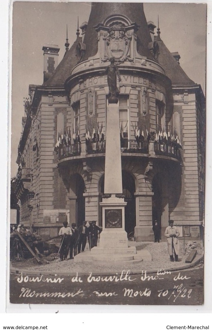 TROUVILLE : Carte Photo De L'inauguration Du Monument Aux Morts En 1922 - Tres Bon Etat - Trouville