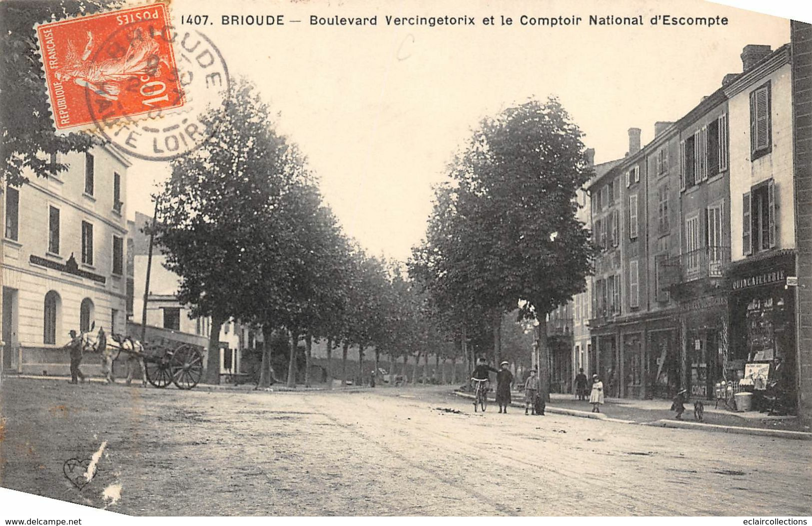 Brioude        43          Bd Vercingétorix Et Comptoir National D'Escompte        (voir Scan) - Brioude