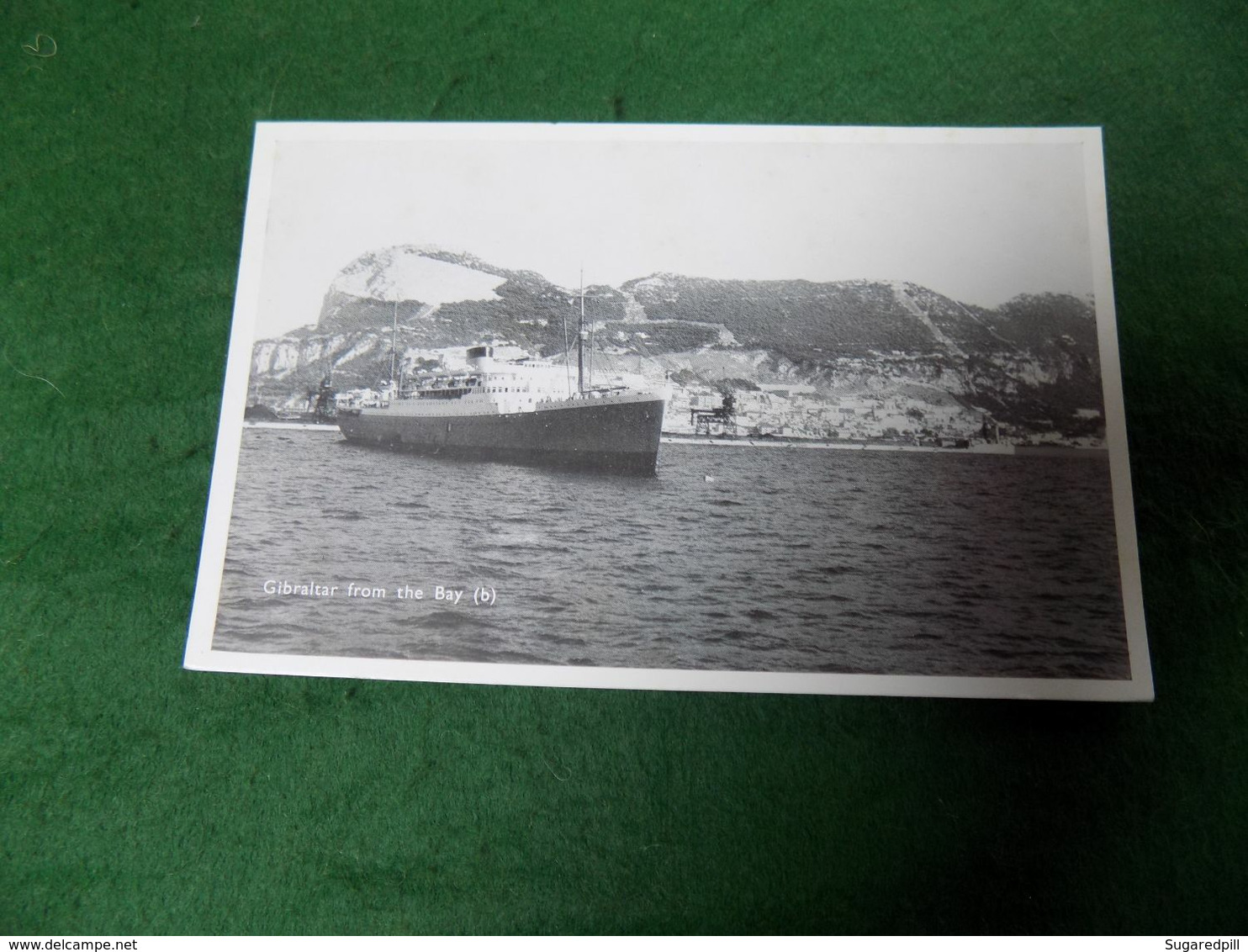 VINTAGE GIBRALTAR: From The Bay B&w Boat Rock - Gibilterra