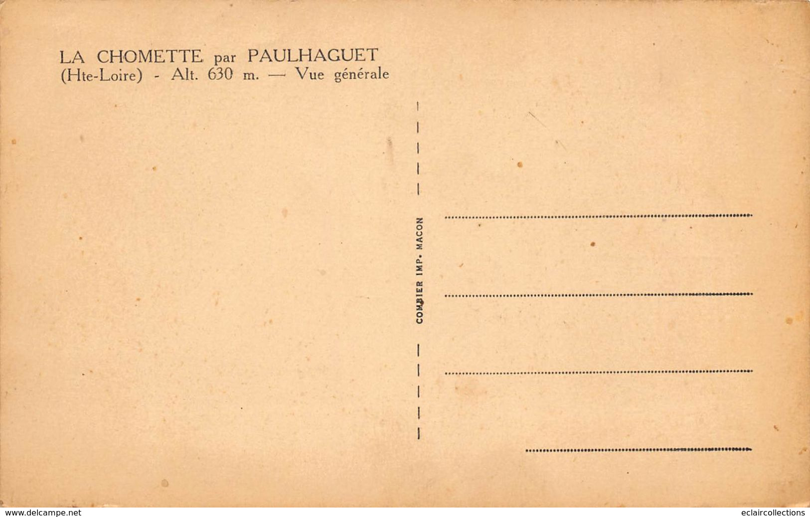 La Chomette         43      Vue Générale   (voir Scan) - Otros & Sin Clasificación