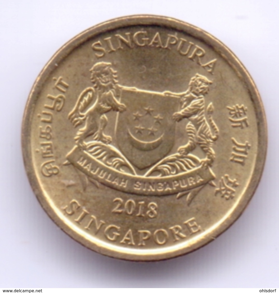 SINGAPORE 2018: 5 Cents, KM 345 - Singapore