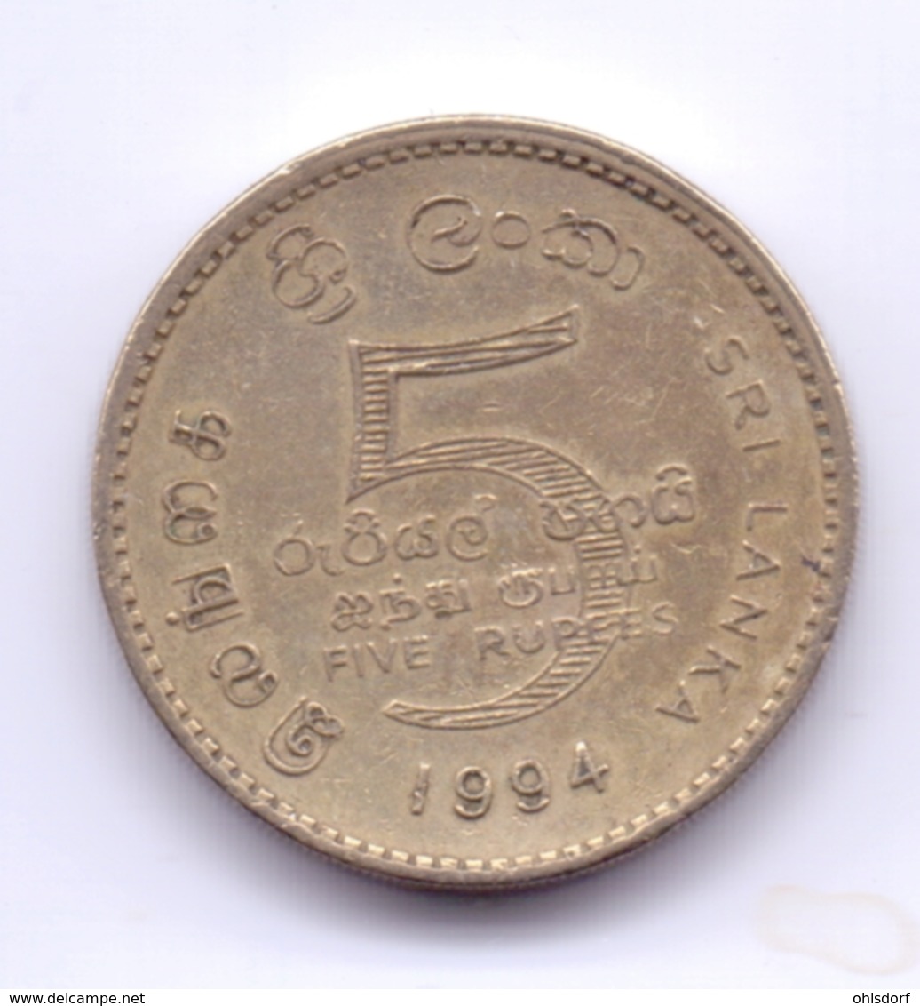 SRI LANKA 1994: 5 Rupees, KM 148 - Sri Lanka