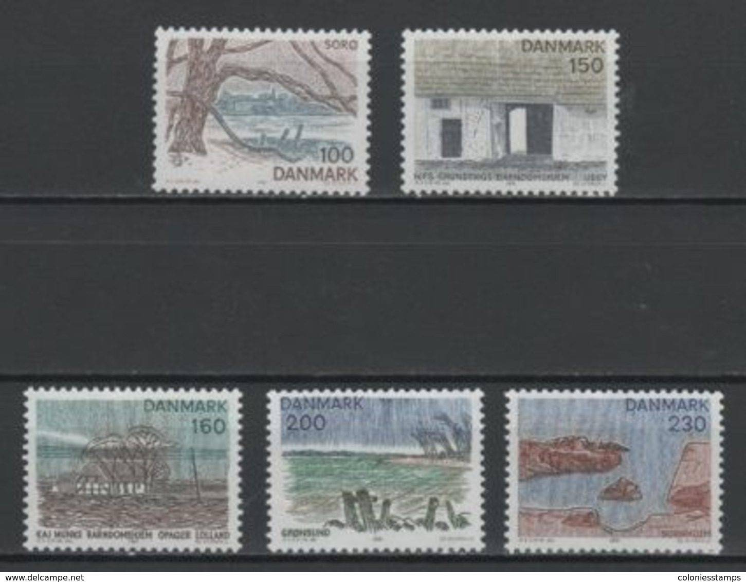 (S1691) DENMARK, 1981 (Danish Regions. Zealand And Surrounding Islands). Complete Set. Mi ## 733-737. MNH** - Andere & Zonder Classificatie