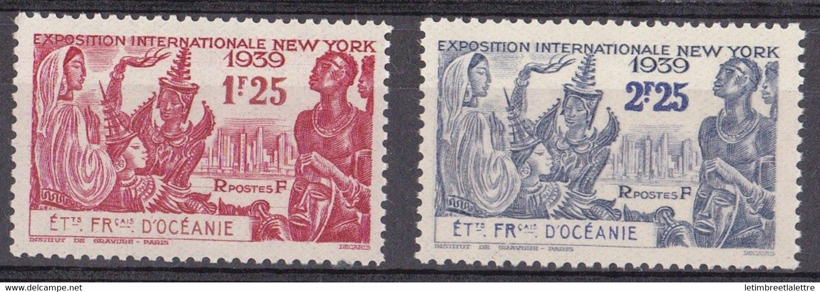 ⭐ Océanie - YT N° 128 Et 129 ** - Neuf Sans Charnière - 1939 ⭐ - Unused Stamps