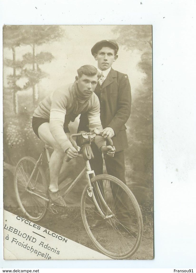 Froidchapelle Top Carte Publicitaire Cycles Alcion LEBLOND Adonis ( Cyclisme - Wielrenner ) - Froidchapelle