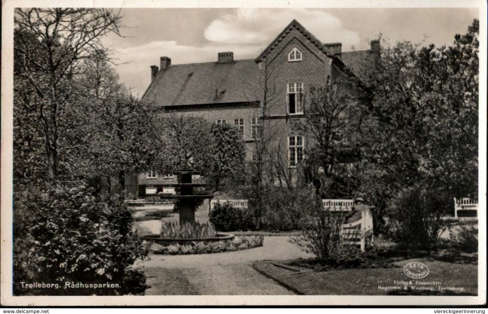 ! Ansichtskarte Trelleborg, Schweden, Sweden, 1952, Rathaus - Sweden