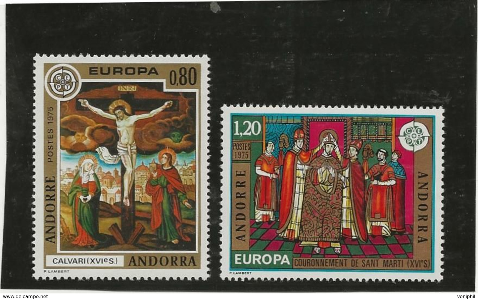 ANDORRE - TIMBRES EUROPA N° 243 ET 244 NEUF SANS CHARNIERE -ANNEE 1975 - COTE : 18,50 € - Otros & Sin Clasificación