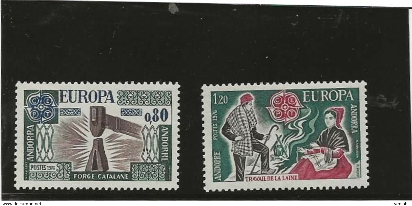 ANDORRE - TIMBRES EUROPA N° 253 Et 254 NEUF SANS CHARNIERE -ANNEE 1976 - COTE : 14,00 € € - Unused Stamps