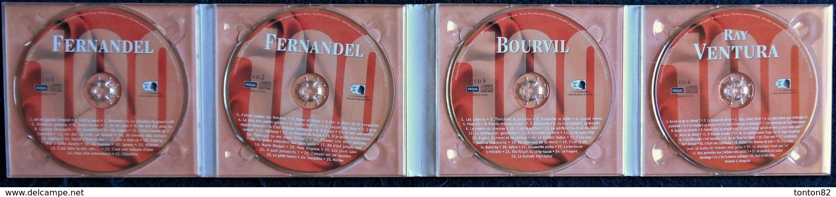 Les 100 Plus Belles Chansons - Fernandel - Bourvil - Ray Ventura - Coffret 4 CD . - Cómica