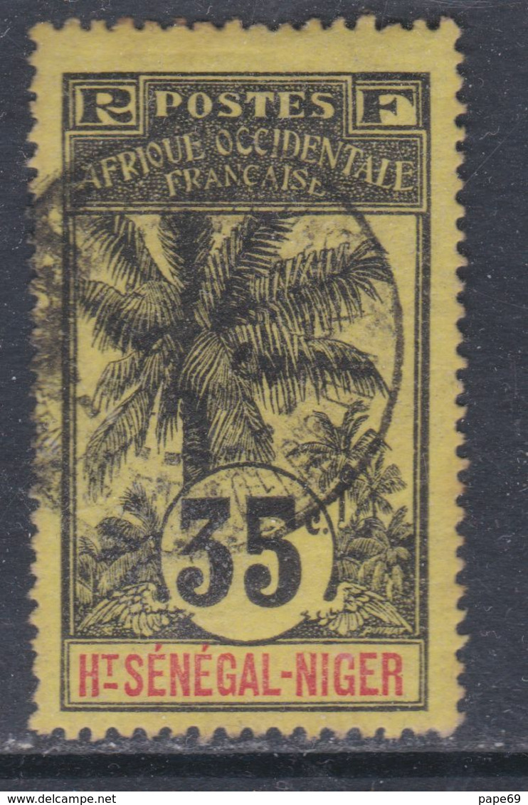 Haut-Sénégal N° 10 O  Type  Palmiers  : 35 C.  Noir Sur Jaune Oblitération Moyenne Sinon TB - Other & Unclassified