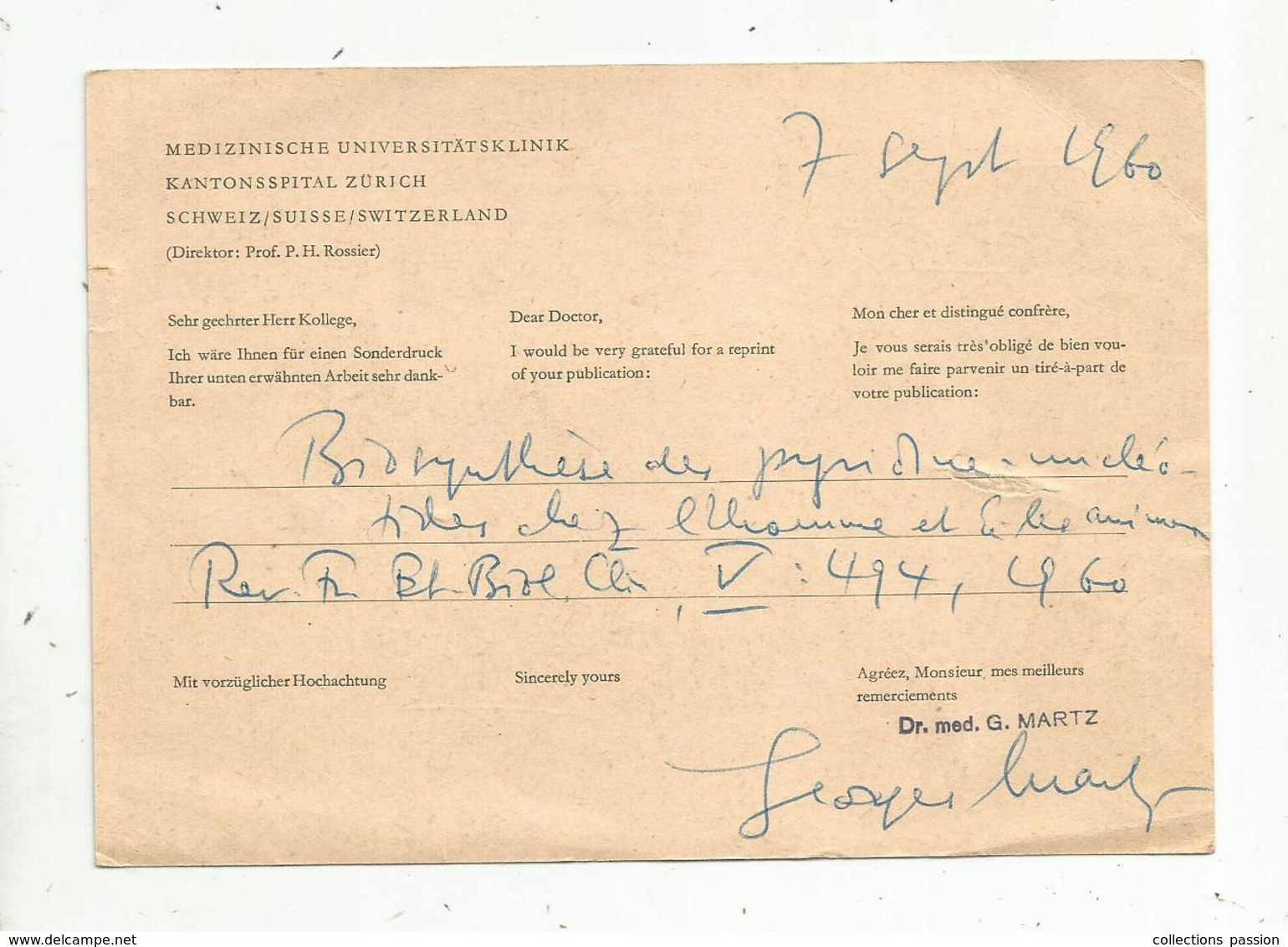 JC, Carte Postale , EMA , Suisse,  ZURICH 1 , 1960 ,  Flamme - Postmark Collection