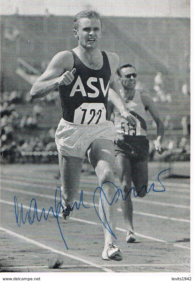 JEUX OLYMPIQUES - AUTOGRAPHE SUR PHOTO - ALLEMAGNE - GERMAR - ATHLETISME - - Autographes