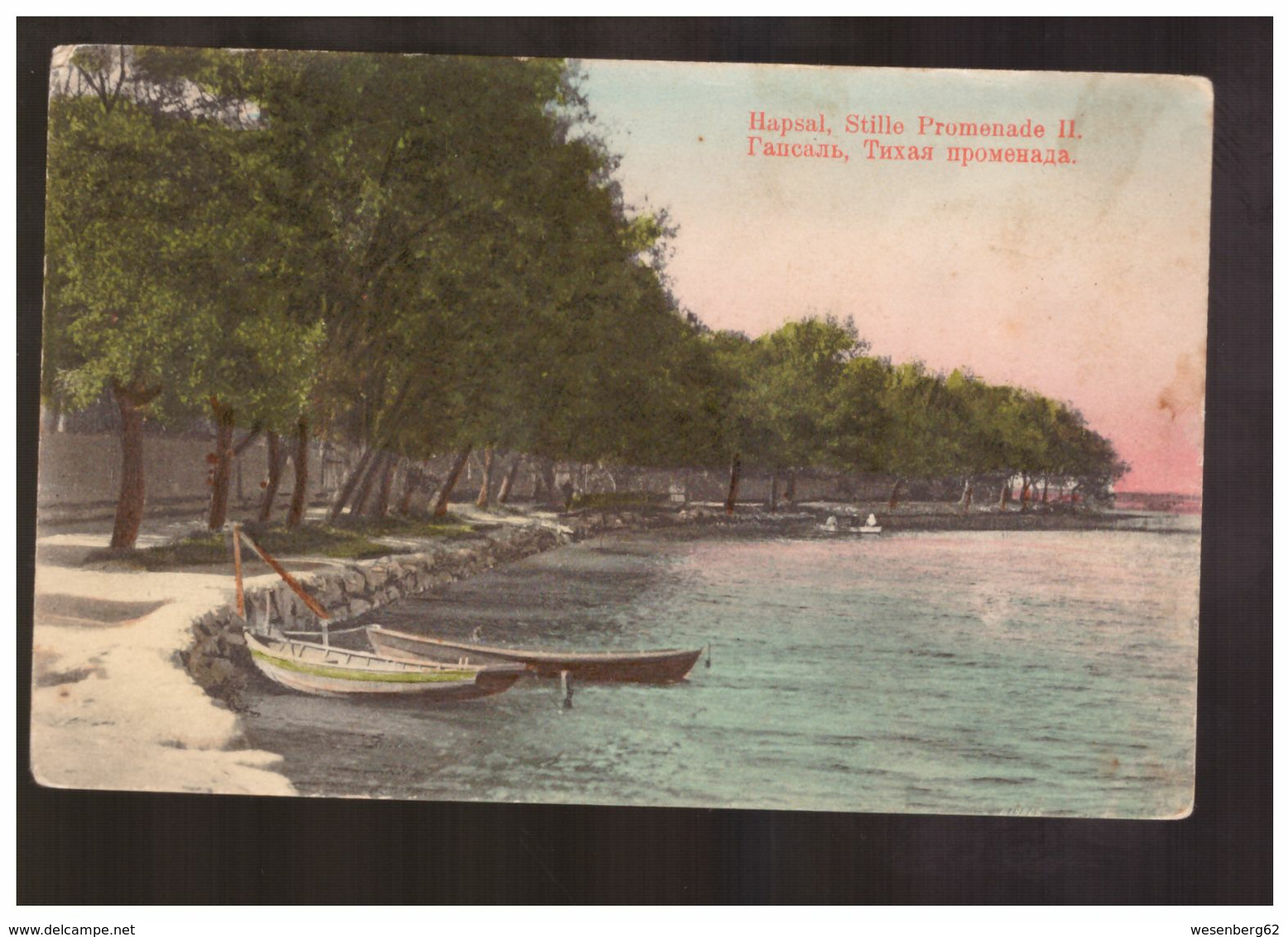 Hapsal/ Haapsalu  Stille Promenade Ca 1910 Old Postcard - Estonia