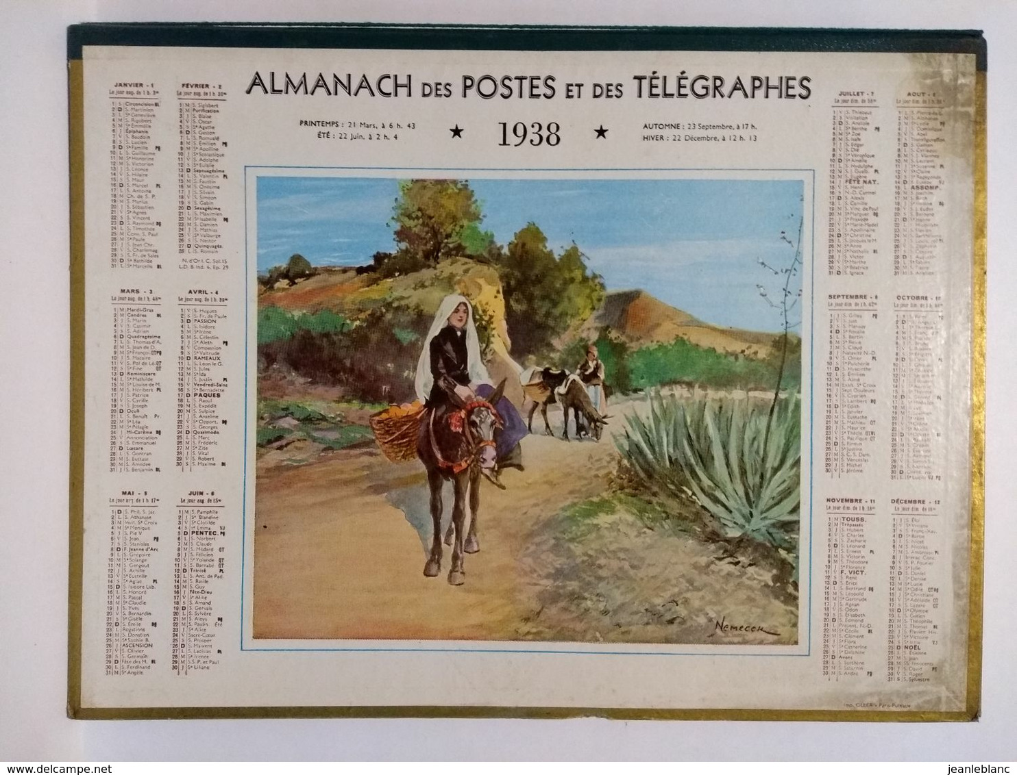 Almanach Des Postes Et Des Télégraphes 1938 - Grand Format : 1921-40
