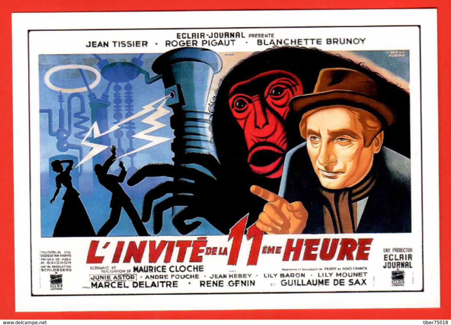 Carte Postale : L'invité De La 11ème Heure (cinéma Affiche Film) Illustration : Hervé Morvan - Morvan