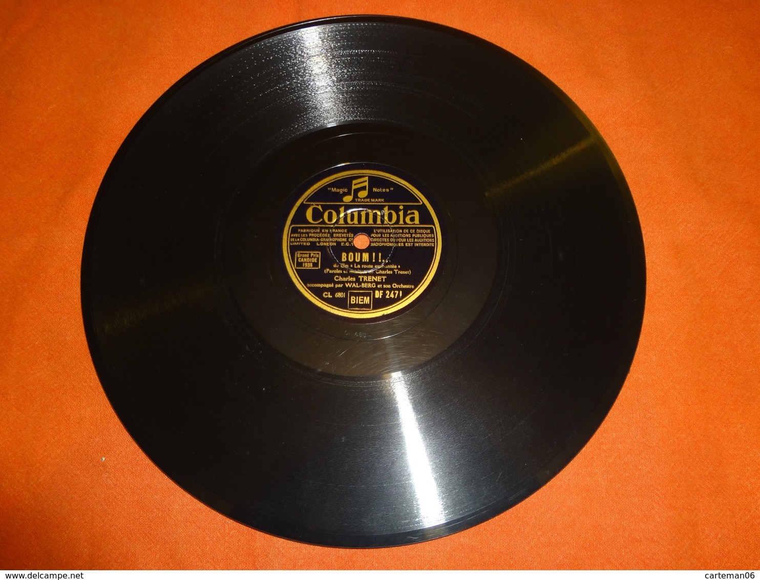 78 T - Columbia DF 2471 - Charles Trenet - Boum !! - Vous êtes Jolie - 78 T - Disques Pour Gramophone