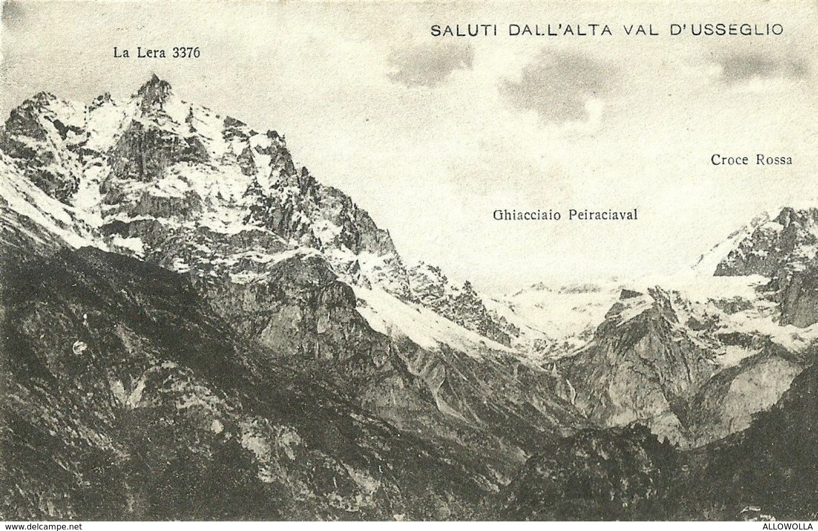 9106 " SALUTI DALL'ALTA VAL D'USSEGLIO " -CARTOLINA POSTALE ORIGINALE SPEDITA 1929 - Souvenir De...