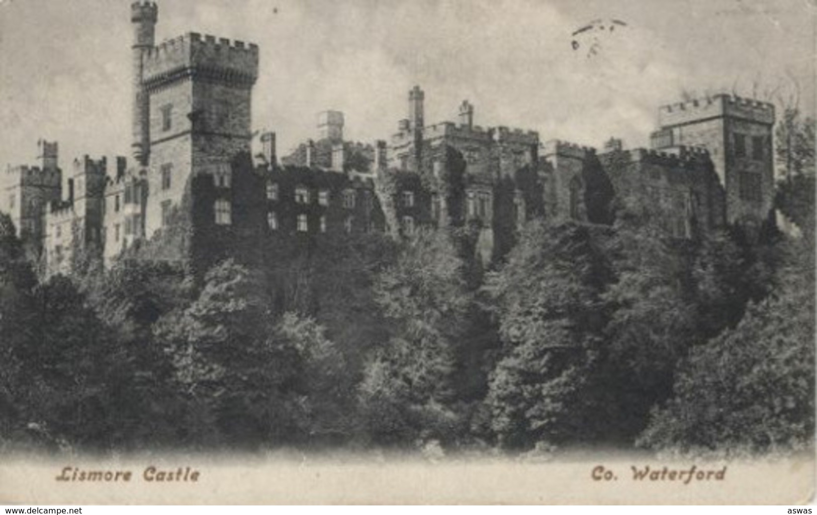 LISMORE CASTLE, CO. WATERFORD, IRELAND, EIRE Pu1905 ~ IRISH PUBLISHER - Waterford