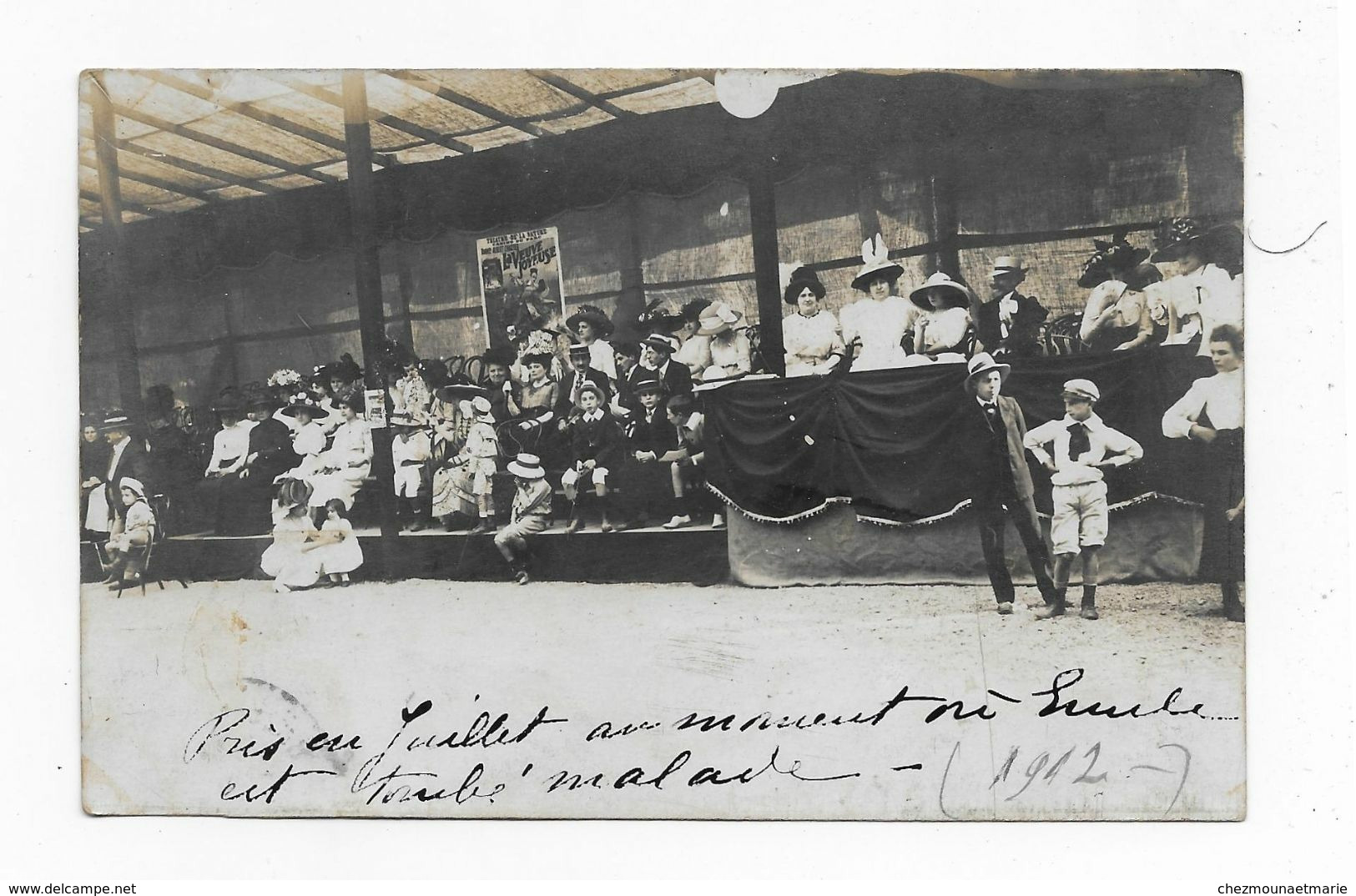 1912 TRIBUNE PUBLICITE THEATRE DE LA NATURE CASINO DU PARC LA VEUVE JOYEUSE - CARTE PHOTO - Manifestaciones