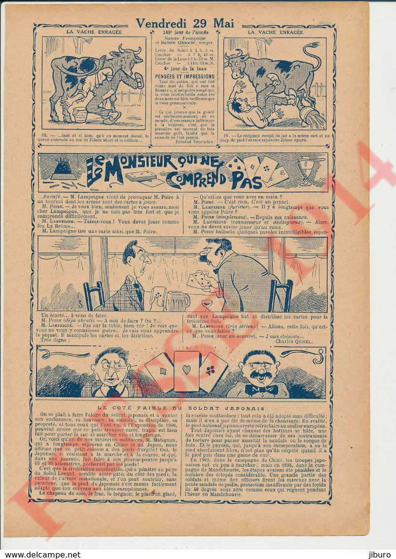 2 Vues Presse 1914 Humour Jeu De Cartes Piquet Joueurs Généalogie Lampeigne 231CH12 - Non Classés