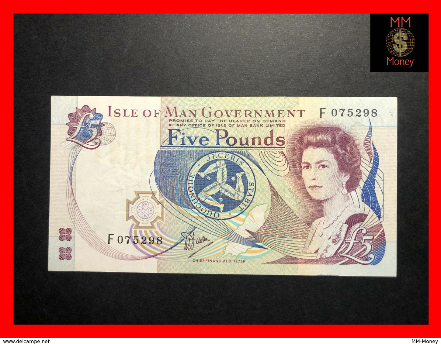 ISLE OF MAN  5 £  1990  P. 41 Sig. Dawson    XF   [MM-Money] - 5 Pounds