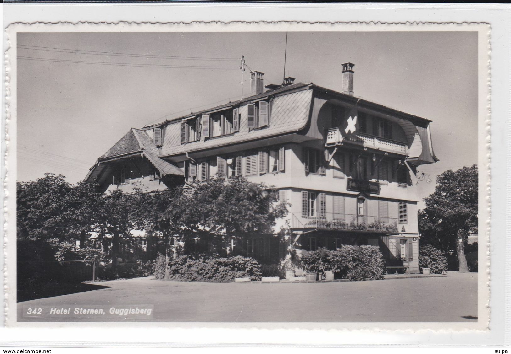 Guggisberg, Hotel Sternen. Fotokarte - Guggisberg