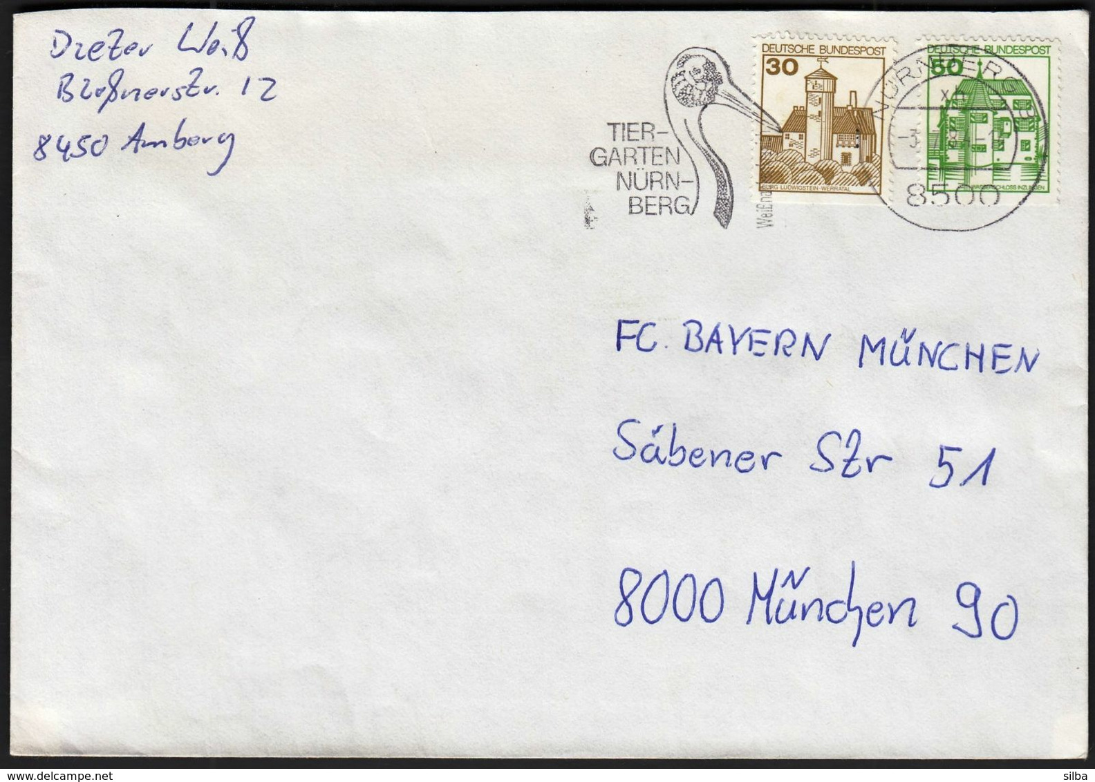 Germany Nurnberg 1984 / Tiergarten Nürnberg, ZOO, Common Ostrich / Machine Stamp - Straussen- Und Laufvögel