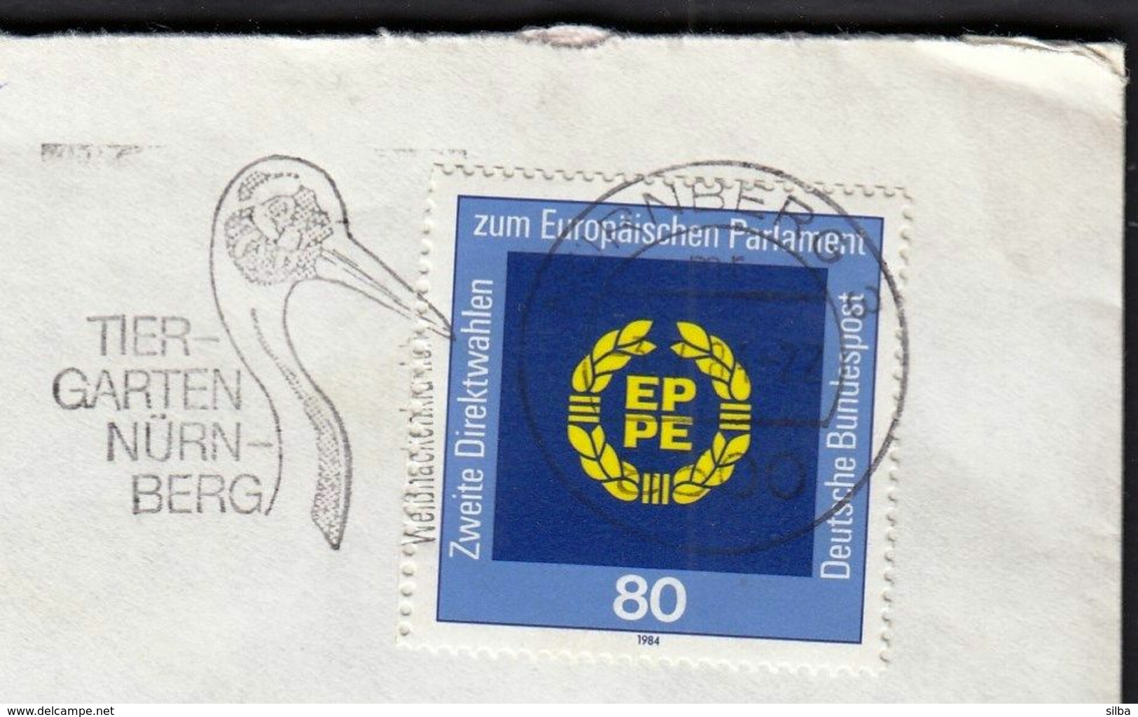 Germany Nurnberg 1984 / Tiergarten Nürnberg, ZOO, Common Ostrich / Machine Stamp - Straussen- Und Laufvögel