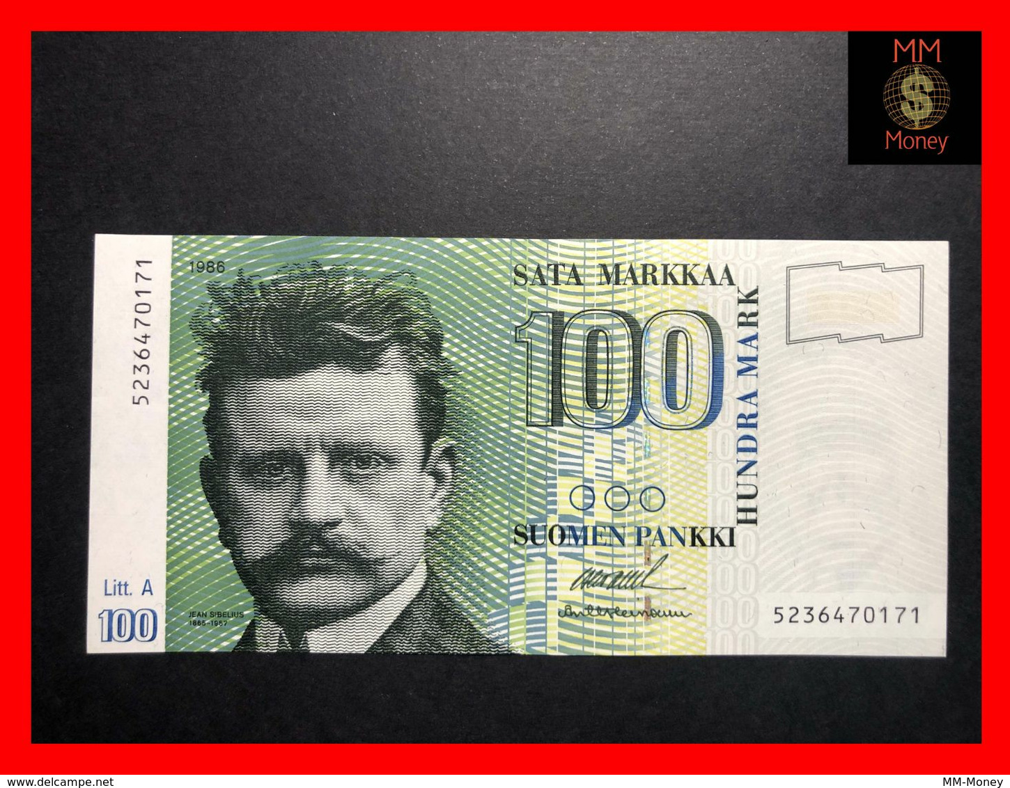 Finland 100 Markkaa 1986 P. 119  **Litt.  A**   "sig. Ollila - Heinonen"    AU - Finland