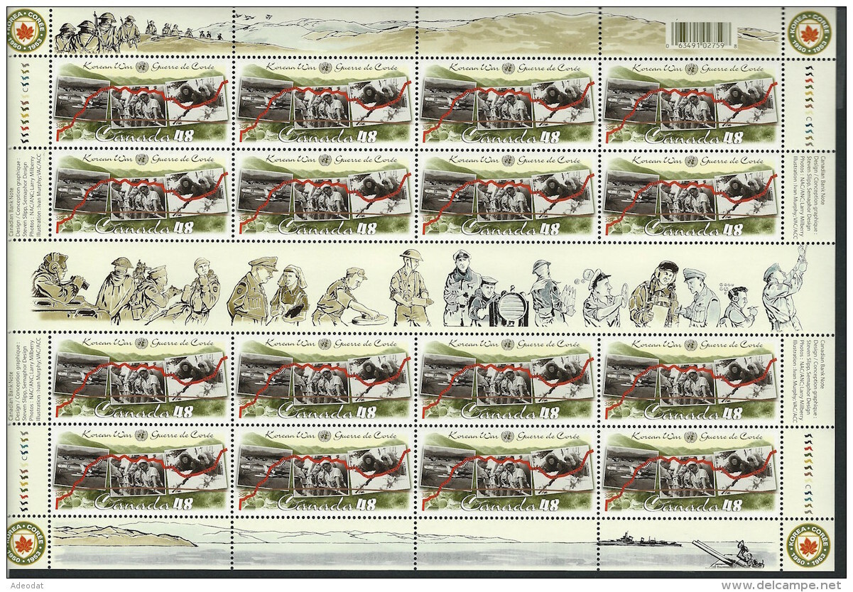 CANADA 2003 SCOTT 1993  FULL SHEET** VALUE US $ 13.60 - Ganze Bögen