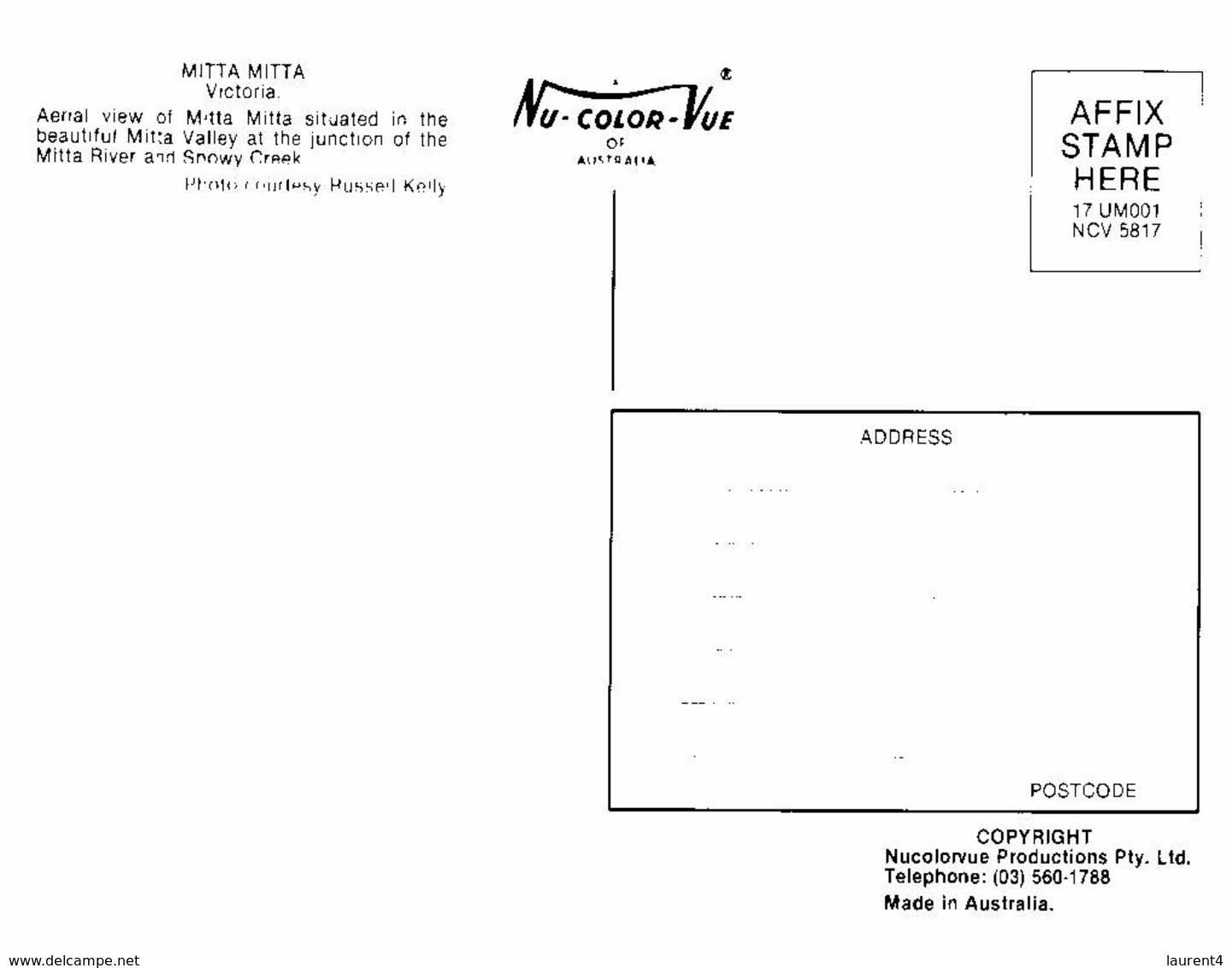 (N 17) Australia - VIC - Mitta Mitta (17UM001 - NCV5817) - Other & Unclassified