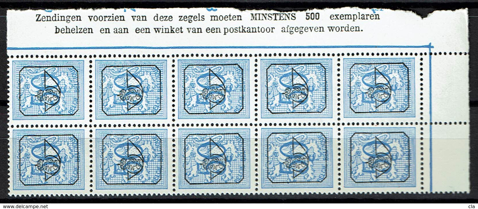 PRE 787  **  Bloc 10  Cdf  Insc. Marginales Neerl. - Sobreimpresos 1967-85 (Leon Et Banderola)