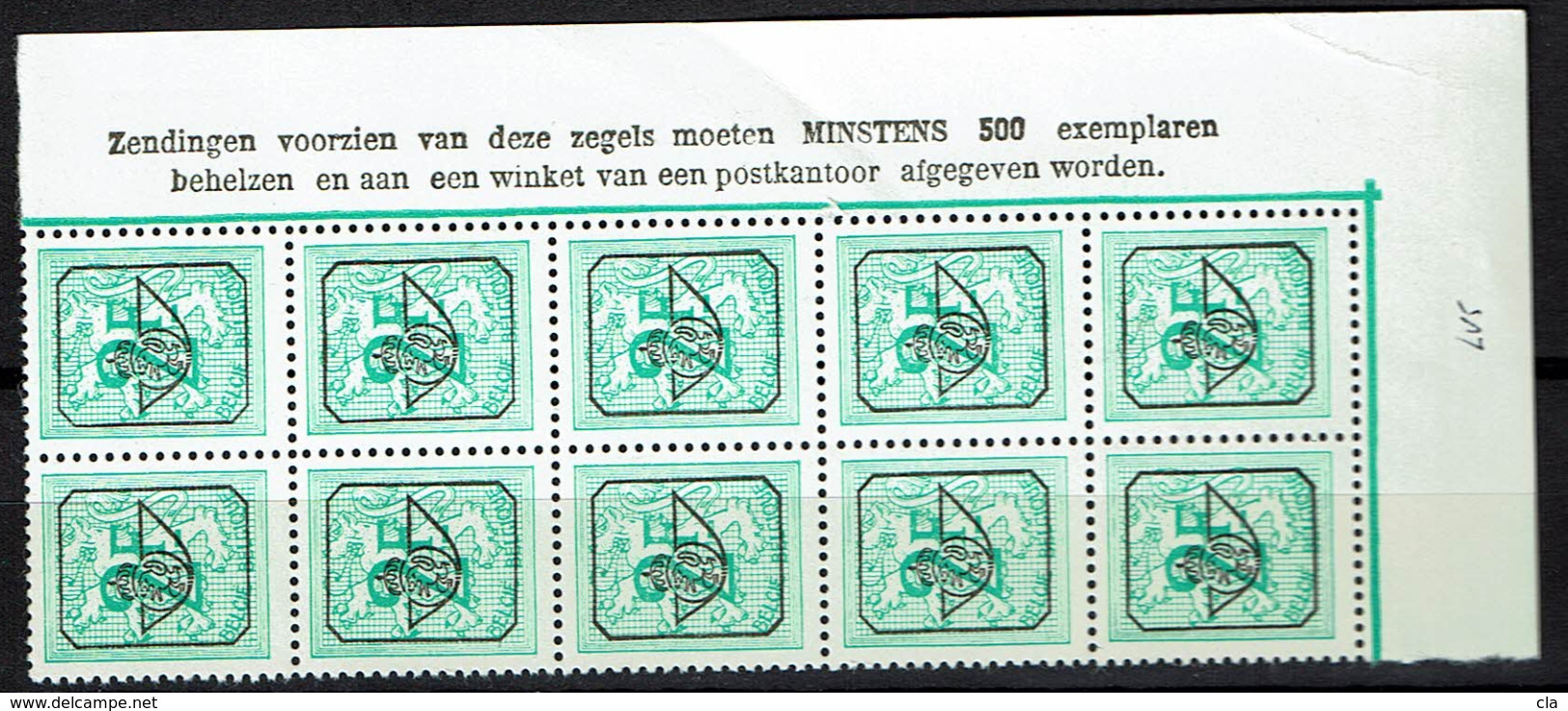 PRE 792  **  Bloc 10  Cdf  Insc. Marginales Neerl. - Typos 1967-85 (Lion Et Banderole)