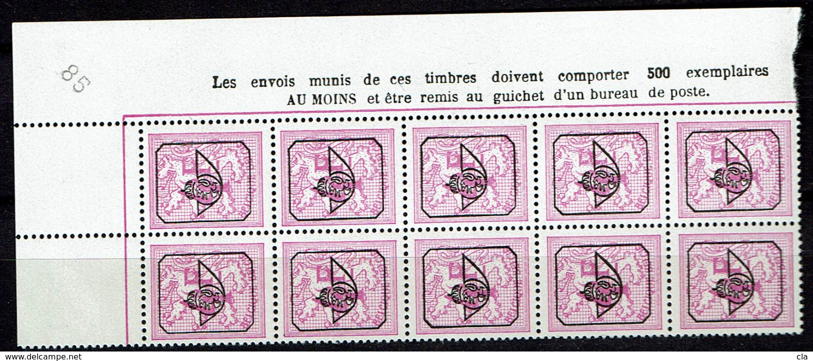 PRE 796  **  Bloc 10  Cdf  Insc. Marginales Fr. - Sobreimpresos 1967-85 (Leon Et Banderola)