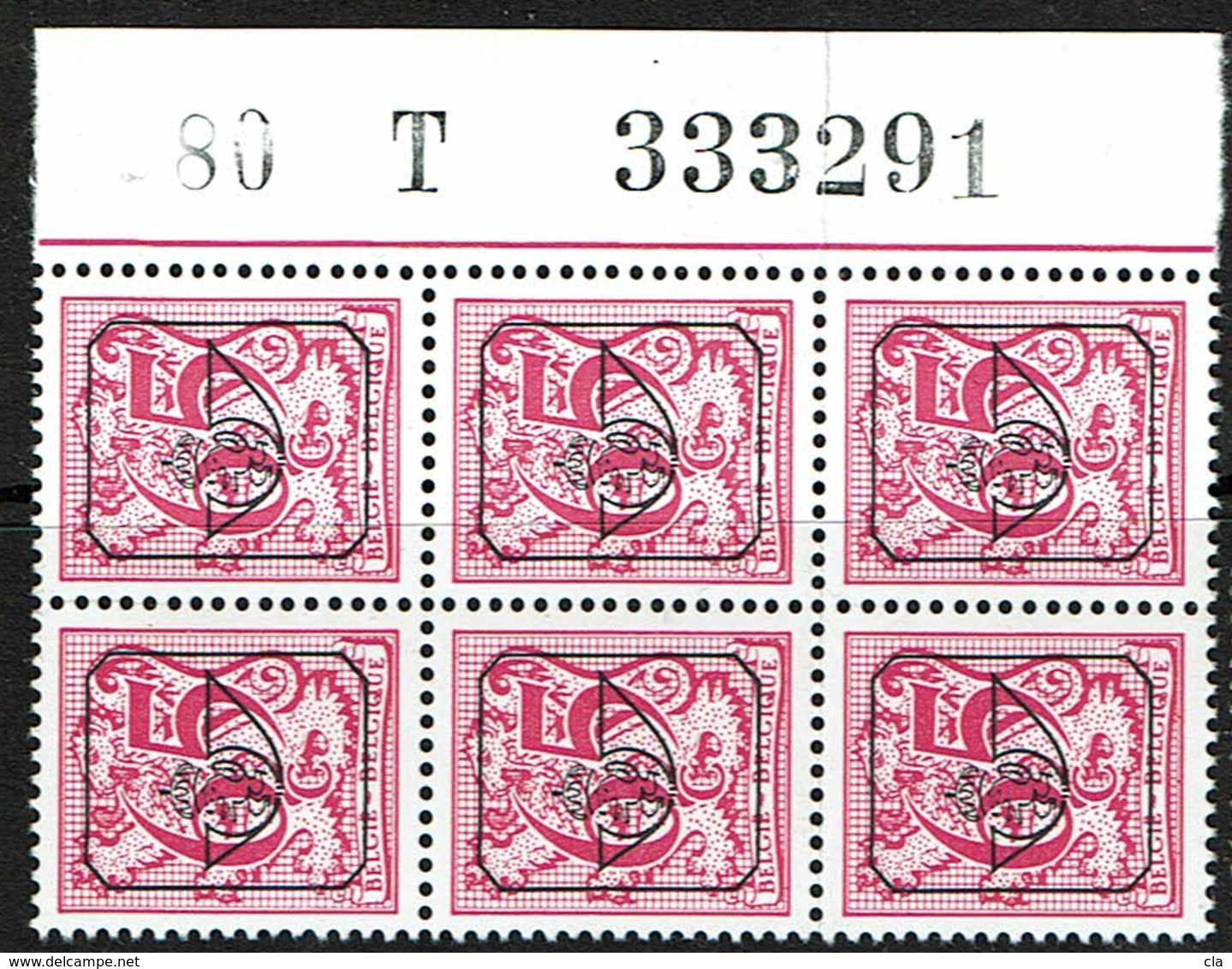 PRE  807P6  Bloc 6  **  1980  TA  333291 - Typos 1967-85 (Lion Et Banderole)