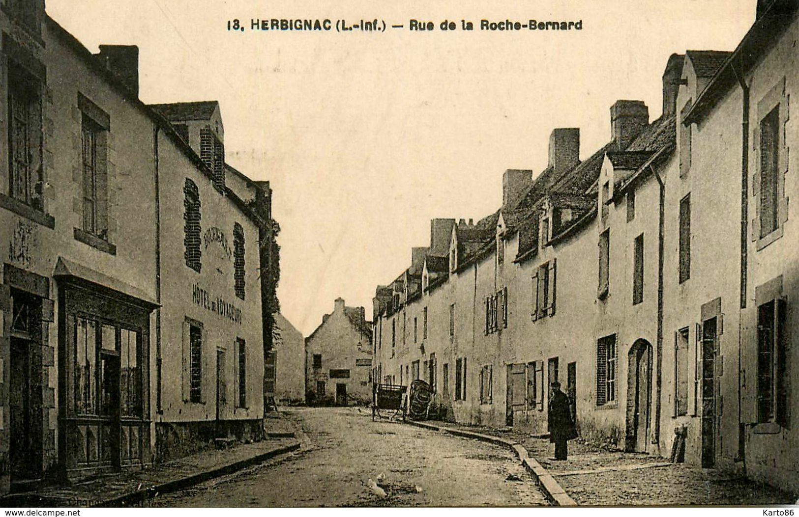 Herbignac * Rue De La Roche Bernard * Hôtel Des Voyageurs - Herbignac