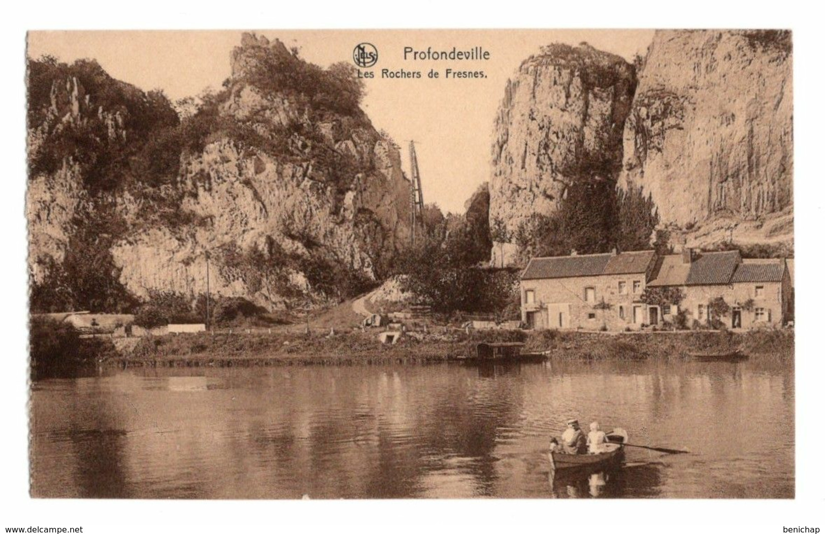 CPA NELS - Prondeville - Les Rochers De Fresnes - Animée - Barque Sur La Meuse. - Profondeville